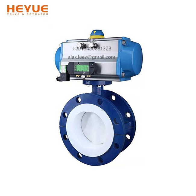 Pneumatic PTFE Lining Butterfly Valve